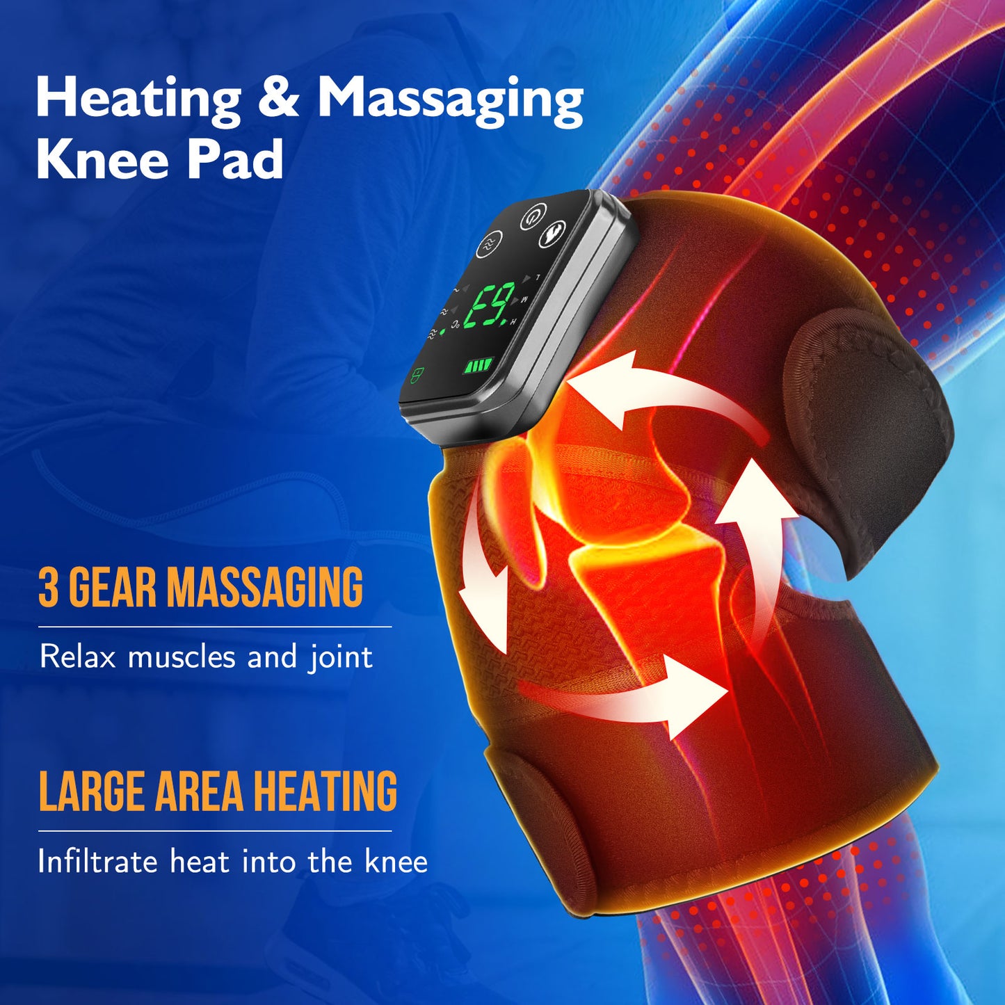 Knee Heating Brace with Massage